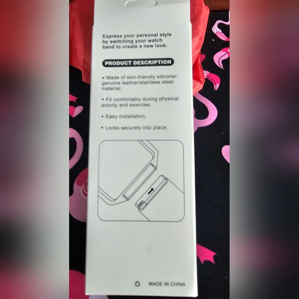 Pink Classic Smart Watchband with Faceplate -42mm NIB